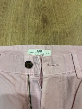 Lote 3 pantalones cargo (marrón, verde, rosa)