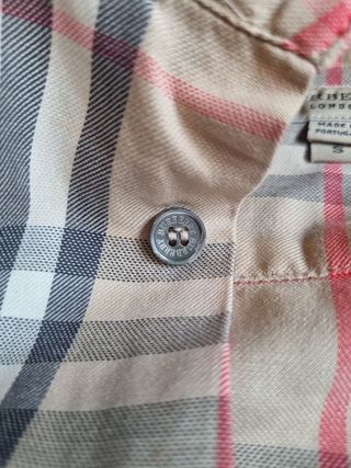 Camicia Burberry donna beige multicolor