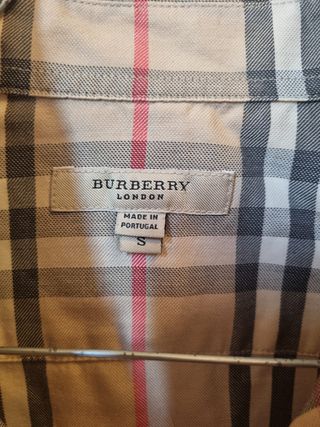 Camicia Burberry donna beige multicolor