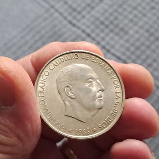 MONEDA DE PLATA 100 PESETAS ESPAÑA 1966 19-66, AU.
