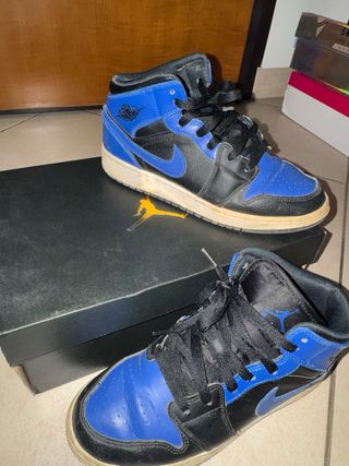 Nike Air Jordan 1 Mid Scarpe Blu/Nero