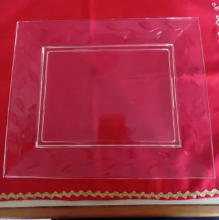 Vassoio Rettangolare Vetro Decorato
