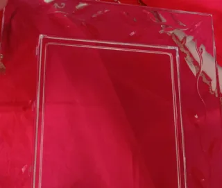 Vassoio Rettangolare Vetro Decorato