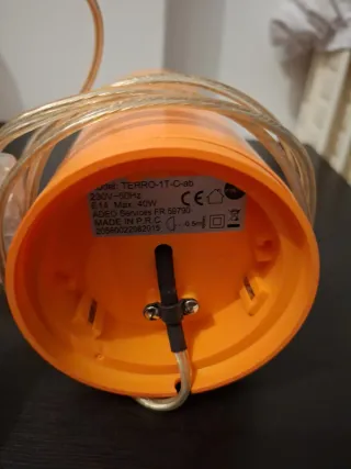 Lampada da comodino/scrivania arancione