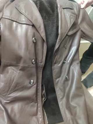 Abrigo de piel vintage con forro desmontable