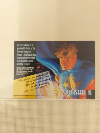 Tarjeta de Colección Quasar Marvel masterpiece