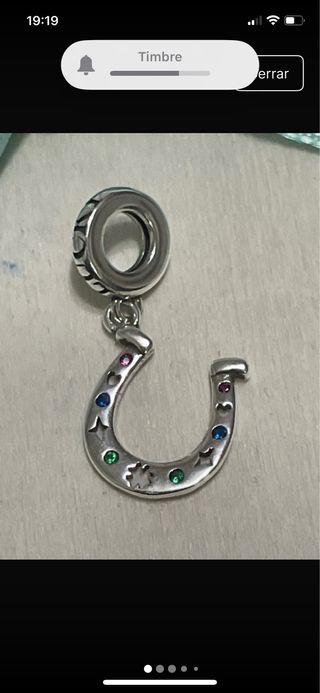 Charm Baño Plata Herradura Multicolor