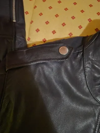 Cazadora Piel Negra Hombre