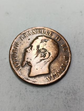 Lote 2 monedas 10 cent. Italia 1867-1894 MBC