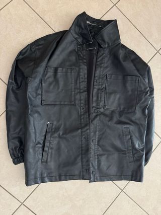 Giacca uomo ecopelle nera