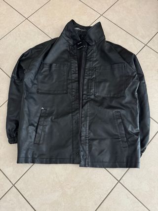 Giacca uomo ecopelle nera