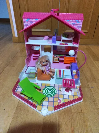 Casita de muñecas rosa Barriguitas