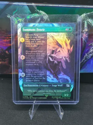 MTG Final Fantasy Summon Fenrir U #372 Foil NM  x2