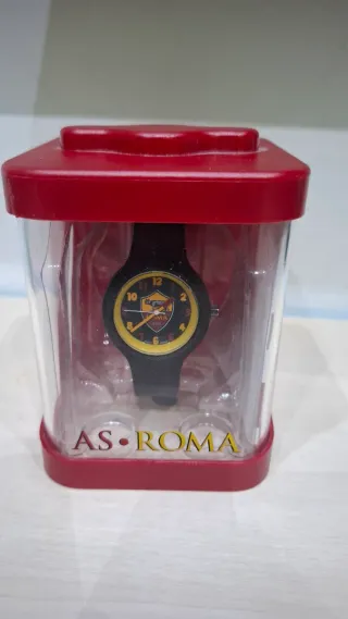 Orologio AS Roma silicone nero e rosso