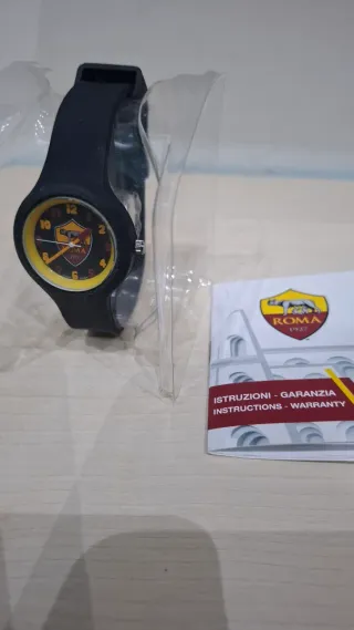 Orologio AS Roma silicone nero e rosso