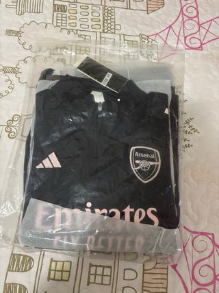 Chándal Adidas Fútbol Arsenal Niño Negro y Rosa