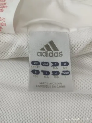 Chaqueta Real Madrid Adidas Blanca