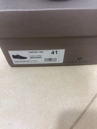 Zapatos Martinelli Azul Marino Doble Hebilla