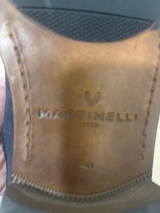 Zapatos Martinelli Azul Marino Doble Hebilla