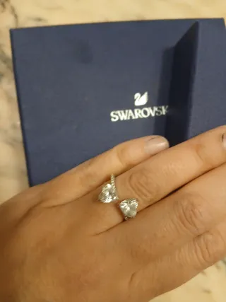 Anillo Swarovski Ajustable Plata