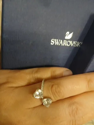 Anillo Swarovski Ajustable Plata