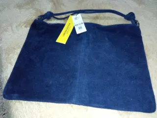 Bolso de piel azul