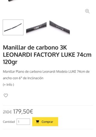 Manillar Leonardi Carbono MTB