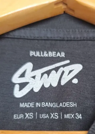 Camiseta Pull&Bear Negra Los Angeles XS California