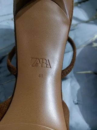 Tacones Zara destalonados mujer marrones