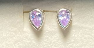 Pendientes Plata con Piedra Morada