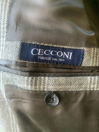 Blazer a quadri grigio Cecconi Firenze vintage s