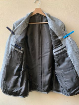 Blazer a quadri grigio Cecconi Firenze vintage s