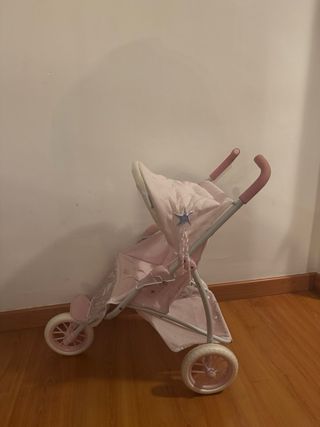 Carrito de muñecas rosa