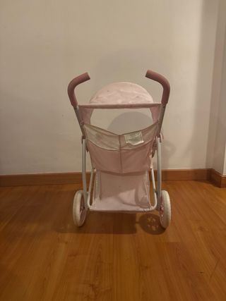 Carrito de muñecas rosa