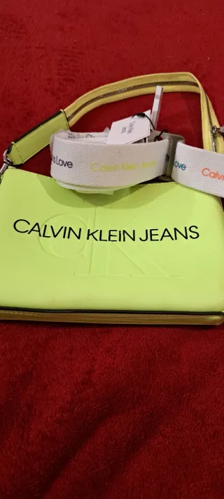 Bolso Calvin Klein Jeans Amarillo Neón