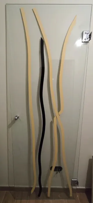 Puerta Cristal Abatible Diseño Ondulado