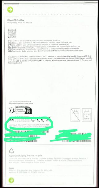 iPhone 17 Pro Max 2 TB Plata SIN DESPRECINTAR