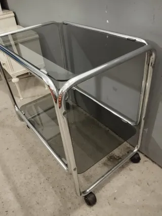 Camarera vintage cristal y metal