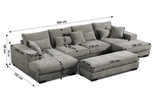 Sofá Rinconera Convertible con Puff Integrado