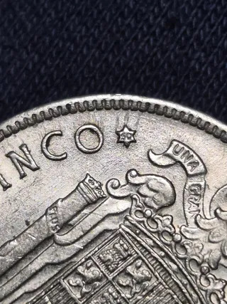 Moneda 5 Pesetas 1949 Estrella 50 MBC+