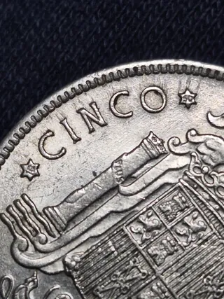 Moneda 5 Pesetas 1949 Estrella 50 MBC+