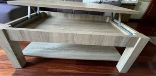 Mesa de centro elevable madera 110x60
