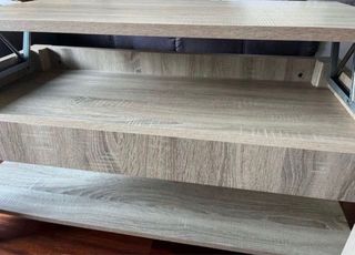 Mesa de centro elevable madera 110x60