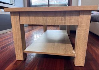 Mesa de centro elevable madera 110x60