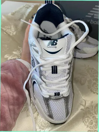 New Balance 530 Blanco Plata Marino