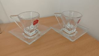 Set 2 tazzine caffè Rcr Fusion con piattino