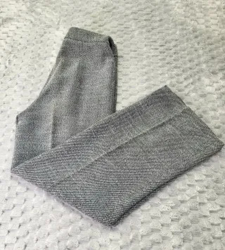 Pantalón Recto Vintage Gris Talla 38