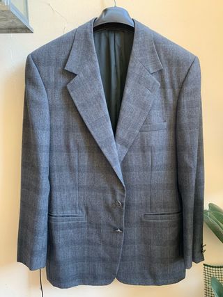 Versace Giacca uomo a quadri grigia vintage size50