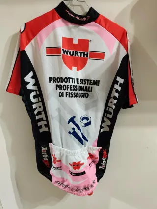 Completo ciclismo WURTH rosso/bianco