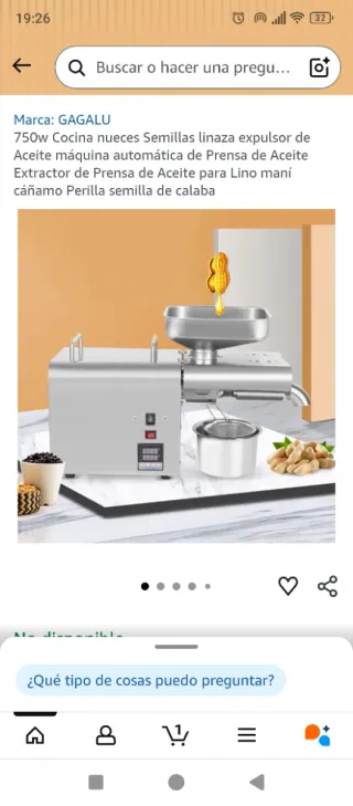 Prensadora de semillas de aceite